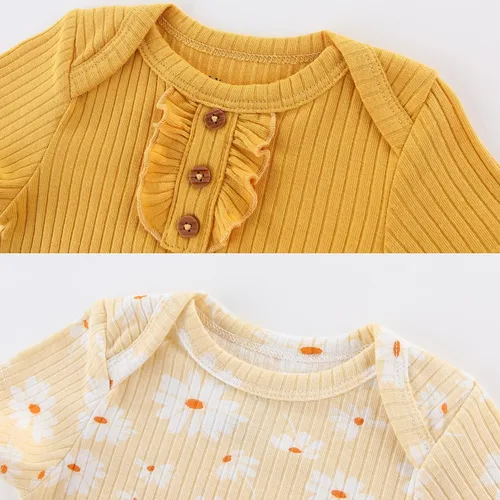 Vista 4 de Body de manga corta para bebé recién nacido, ropa de algodón de una pieza, 5 unidades, 0-12 meses