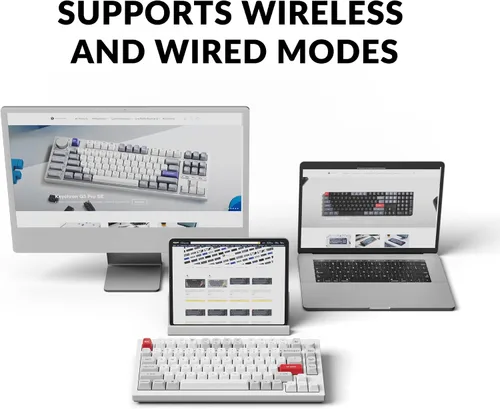Vista 3 de Keychron Q1 Pro Teclado mecánico inalámbrico personalizado, QMKVIA programable de aluminio completo 75% diseño BluetoothRGB con cable