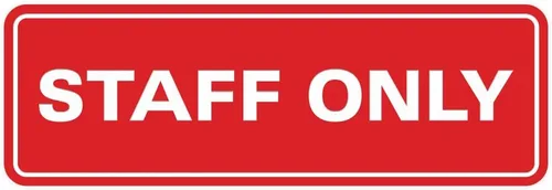 Vista 44 de All Quality Letrero estándar para pared o puerta Fácil instalación Señales de trabajo de oficina Seguridad mejorada – Negro – Pequeño