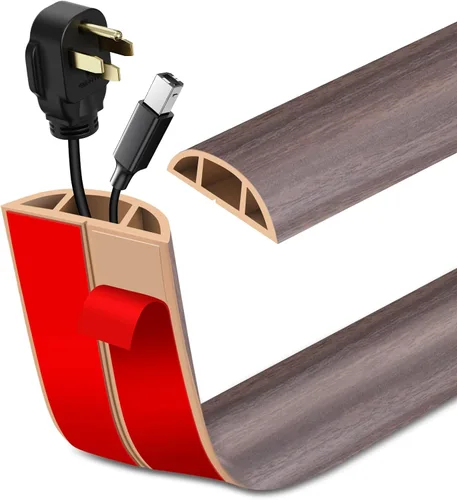 Vista 17 de Cubierta de Cable para Piso Autoadhesiva Ocultador de Cables Cubiertas de Cable de Extensión para Piso Protector de Cable de Alimentación para Piso