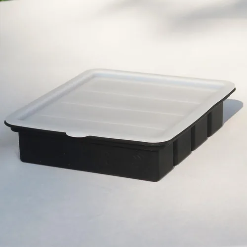 Vista 4 de Molde de silicona para mantequilla con tapa, bandeja de mantequilla antiadherente para hacer 4 palitos de mantequilla, formas de recipiente