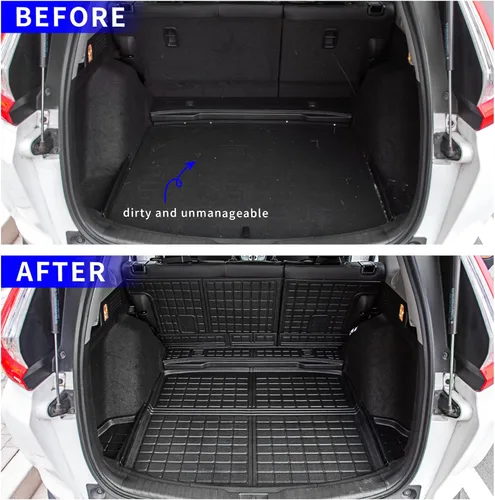Vista 2 de Rongtaod Tapete de carga compatible con Honda CRV 2017-2022, forro de carga para maletero, revestimiento de maletero de elastómero termoplástico