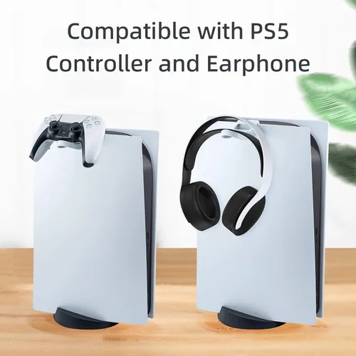 Vista 3 de Mcbazel Soporte para auriculares PS5 soporte para auriculares para juegos PS5 soporte para auriculares