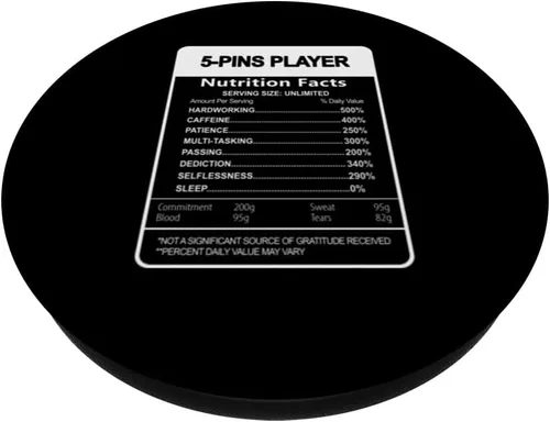 Vista 2 de Información nutricional del jugador de 5 pines PopSockets Gráficos PopGrip intercambiables