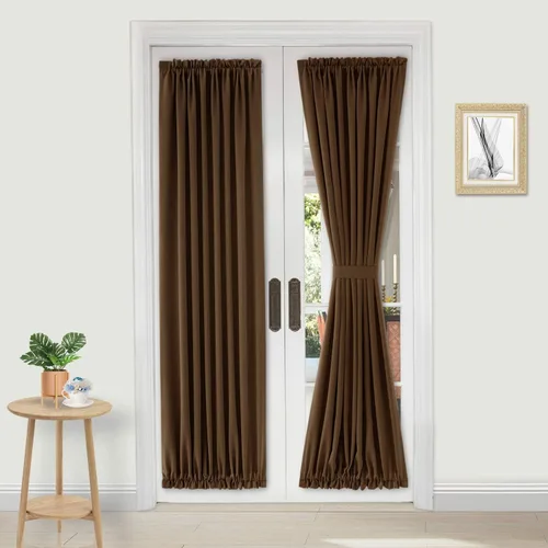 Vista 97 de DWCN Cortinas para Puertas Francesas – Cortinas opacas térmicas con bolsillo para barra para puertas con ventana de cristal, puertas de cocina