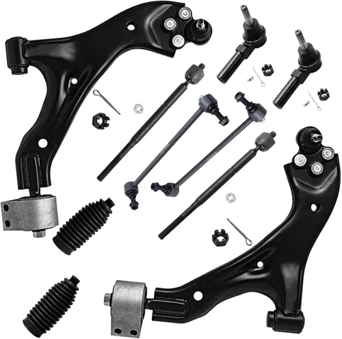 Vista 148 de Detroit Axle - Kit de suspensión delantera de 10 piezas para Chevrolet Trailblazer GMC Envoy 2004-2007 2005 2006 Soportes de brazo de control