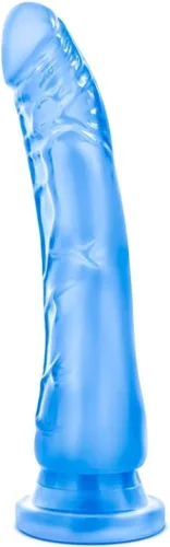 Vista 6 de Blush B Yours Sweet n Hard 6 - Consolador realista de 8.5 pulgadas de grosor con fuerte ventosa y compatibilidad de arnés, pene suave para juego Azul