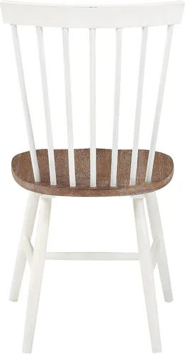 Vista 7 de OSP Home Furnishings Eagle Ridge - Sillas de comedor tradicionales de madera maciza estilo Windsor, paquete de 2, color crema