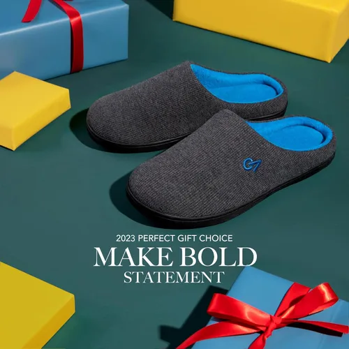 Vista 3 de VeraCosy Pantuflas de espuma viscoelástica de dos tonos para hombre
