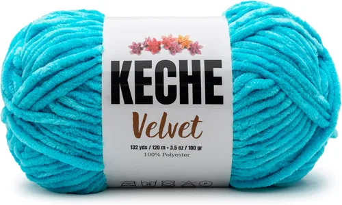 Vista 74 de Keche Hilo para ganchillo, hilo de terciopelo, chenilla suave, manta de bebé voluminosa amigurumi Yarn 3.53 oz (132 yardas) - Arona