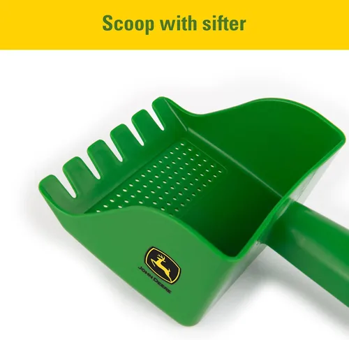 Vista 4 de John Deere Juguete de camión volquete Big Scoop con herramientas, para edades de 3 a 5 años