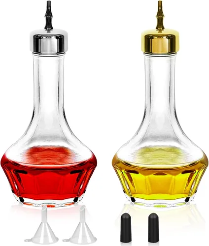 Vista 8 de SuproBarware Bitters - Juego de botellas de vidrio con tablero superior de 1.7 onzas, herramienta profesional de barra para cóctel, ideal