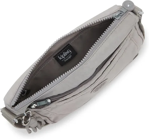 Vista 3 de Kipling Sebastian Sparkly Gold - Bolso cruzado para mujer, color morado Gris