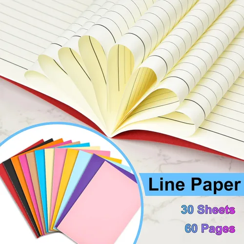 Vista 4 de Coopay Paquete de 12 cuadernos coloridos a granel, tamaño A5, juego de viaje rayado, bloc de notas, planificador de escritura, cuaderno de bocetos