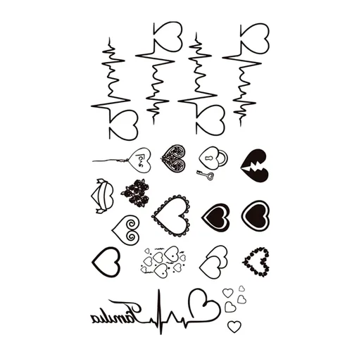 Vista 7 de MapofBeauty 2 unids etiqueta engomada temporal impermeable del tatuaje de la estrella negra
