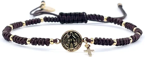 Vista 7 de St Benedict Medal Adjustable Red String Pulsera San Benito