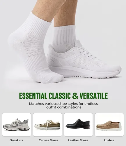 Vista 6 de BAMBOO COOL Calcetines tobilleros ultrasuaves para hombre, ligeros B-blanco*8