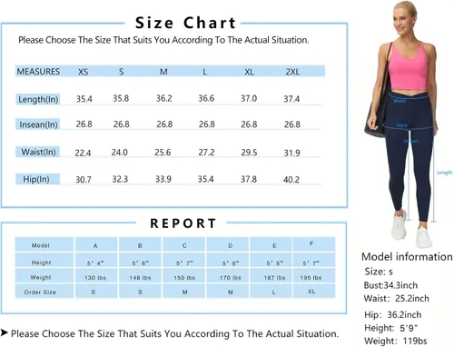 Vista 7 de THE GYM PEOPLE Leggings de entrenamiento con cintura cruzada en V para mujer control de abdomen pantalones de yoga para correr con bolsillos