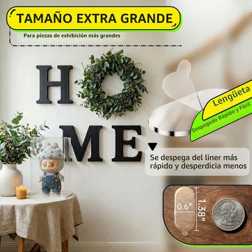 Vista 2 de PHIXBEAR Masilla de montaje mejorada con lengüeta para tirar, cinta de museo extraíble adhesiva de doble cara puntos adhesivos sin rastro