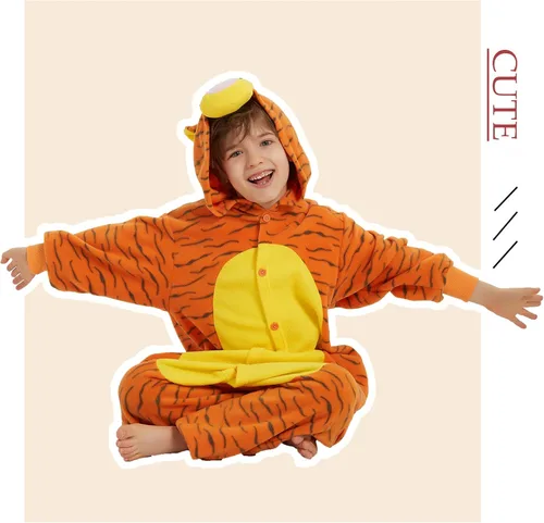 Vista 3 de SWEETXIN Pijama unisex para adultos y niños, para Halloween, Navidad, ropa de dormir, traje de cosplay para mujeres y hombres