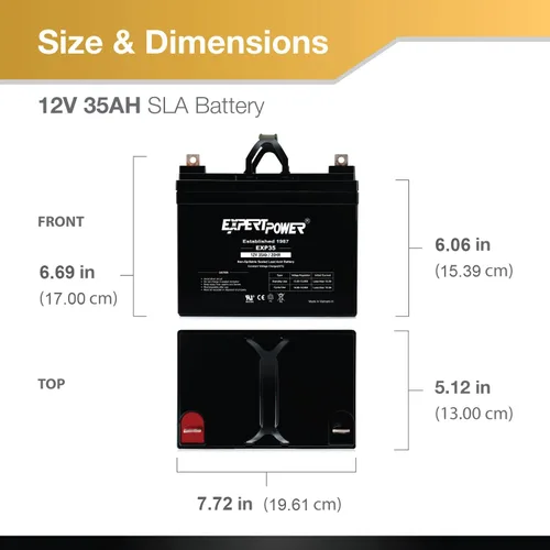 Vista 3 de Pilas Expertpower 12 V