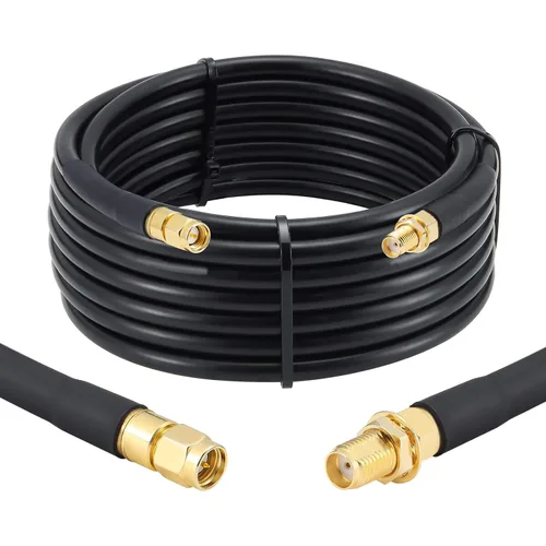 Vista 10 de XRDS -RF Cable SMA de 1 pie, cable de extensión SMA con conector SMA macho a SMA hembra de 50 ohmios KMR240 cable coaxial SMA de baja pérdida