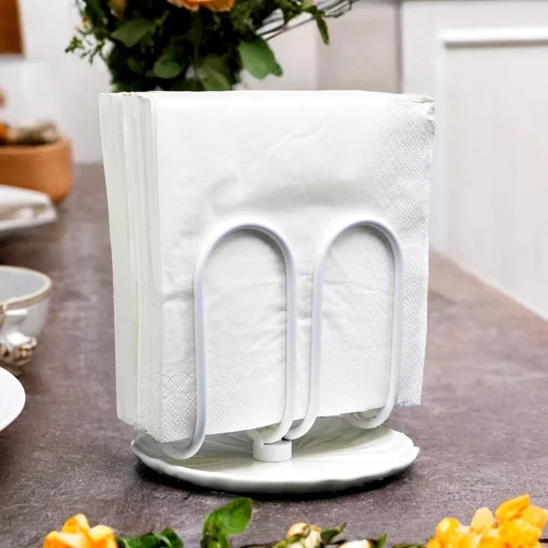 Vista 8 de VROOMIUM Servilletero para Mesa, Limpieza Sin Esfuerzo con Base de Cerámica, Peso de 1 lb, Servilleteros Negros para Servilletas de Papel