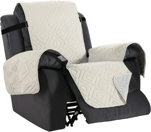 Vista 61 de H.VERSAILTEX Funda reversible para silla, protector de muebles antideslizante, resistente al agua, con correas elásticas de 2 pulgadas