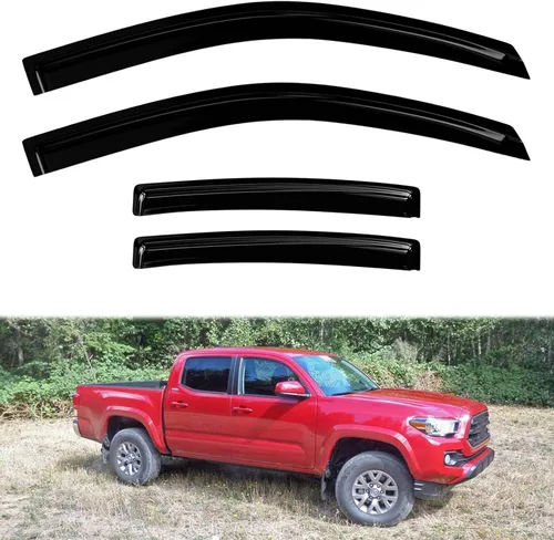 Vista 43 de 4 protectores de lluvia para Chevy Equinox 2010-2017, viseras de ventana, deflectores, parasoles, cinta de ventilación en canal hacia fuera