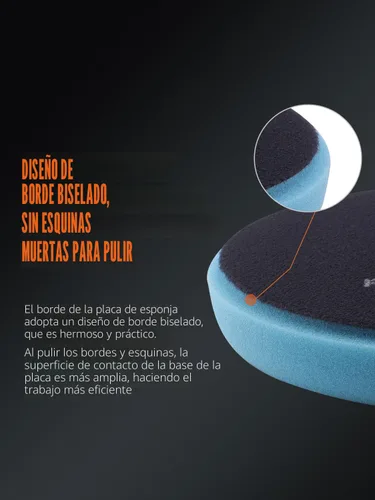 Vista 4 de SPTA 9 piezas de kit de almohadillas de pulido, almohadillas de pulido de 7 pulgadas de gran tamaño, kit de almohadillas de esponja de espuma