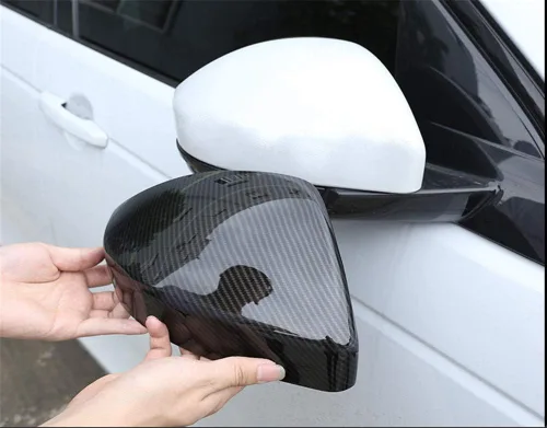 Vista 10 de Para Range Rover Vogue/Sport 2014-2020, Discovery 4/5 2014-2020, cubierta de tapa de espejo lateral exterior, adhesivo de plástico ABS