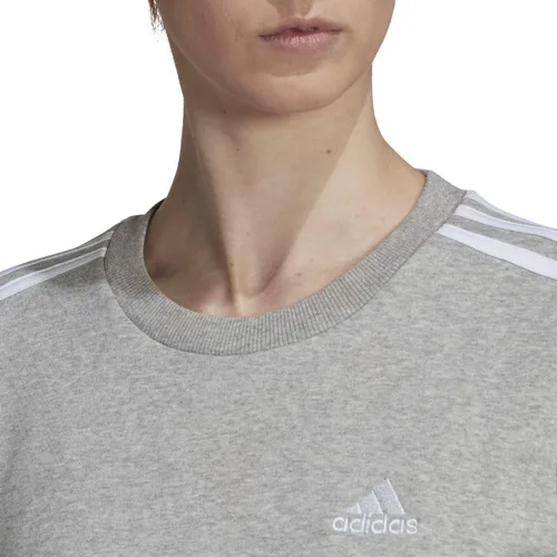 Vista 4 de adidas Sudadera Essentials de forro polar con 3 rayas para mujer