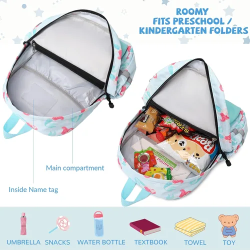 Vista 5 de Mygreen Mochila preescolar, mochilas para niños pequeños con correa en el pecho, Modernoajustado