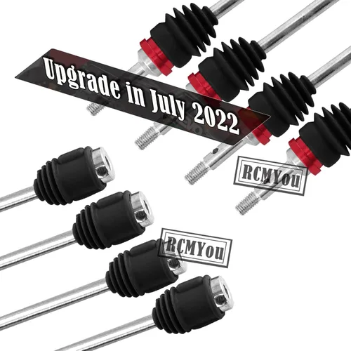 Vista 7 de RC Upgrades Pieza para 1/10 T-Maxx/Revo/E-Maxx (primera generación), ejes de eje de transmisión delantero trasero #45 de acero #45, piezas