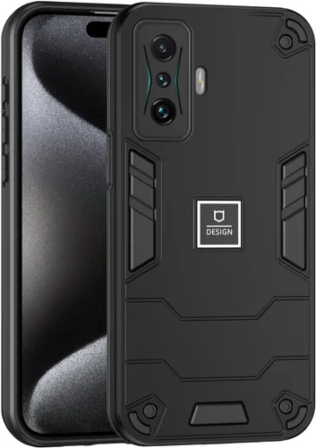 Vista 18 de Funda compatible con Redmi A1, compatible con Redmi A2 2 en 1 [PC dura + TPU], funda de teléfono negra