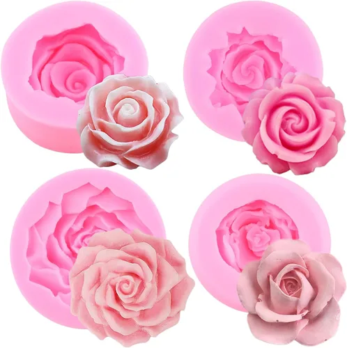 Vista 16 de Zixiang Bloom - Molde de silicona con diseño de flores de rosas 3D, para decoración de pasteles, jabón, velas, caramelos, chocolate, polimérico