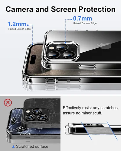 Vista 325 de HOOMIL Funda para iPhone 7 Plus/iPhone 8 Plus de 5.5 Pulgadas, sin amarillamiento, protección contra caídas, cubierta trasera dura transparente