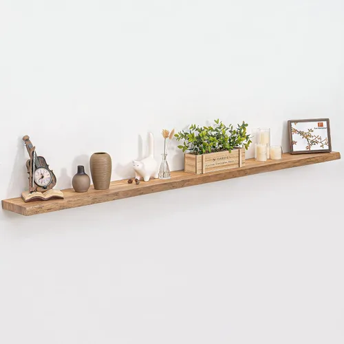 Vista 69 de Estantes flotantes para decoración de pared, estantes rústicos de madera recuperada de 24 x 8 pulgadas, estantes de montaje en pared resistentes