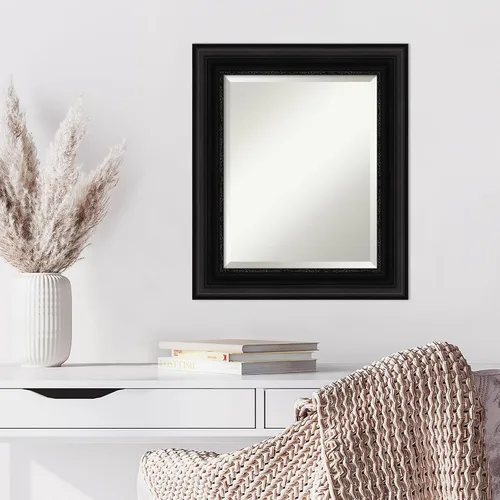 Vista 6 de Amanti Art Espejo de pared, espejo de marco negro para decoración de pared o para usar como espejo de baño para sobre el fregadero