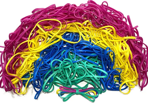 Vista 10 de Bandas de goma, tamaño 32 (3 x 1/8 pulgadas), banda de goma sin látex de colores fuerte elástica #32 banda de goma a granel para oficina, banda