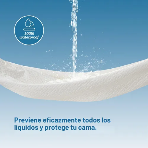 Vista 2 de SOCHOW Protector de colchón impermeable de 4 capas ultra suave de alta calidad, tamaño matrimonial, funda de colchón refrescante con bolsillo