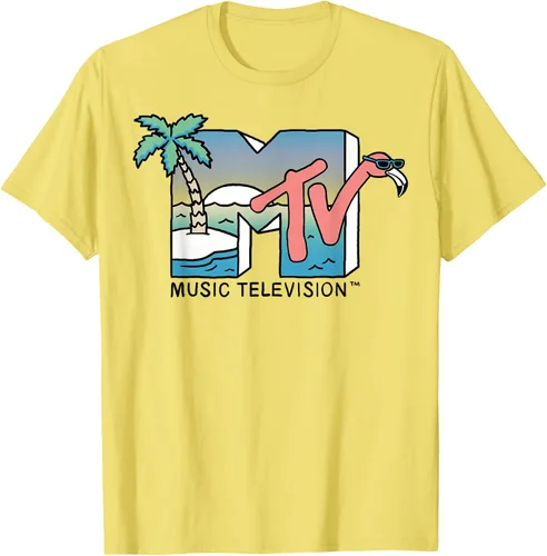 Vista 16 de MTV Camiseta con logotipo de flamenco de Beach Island Blanco