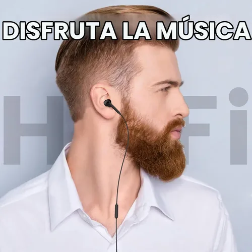 Vista 6 de MOSWAG Auriculares con cable, auriculares intrauditivos Jack de 0.138 in con micrófono de control de volumen, llamadas claras adecuados para iPhone