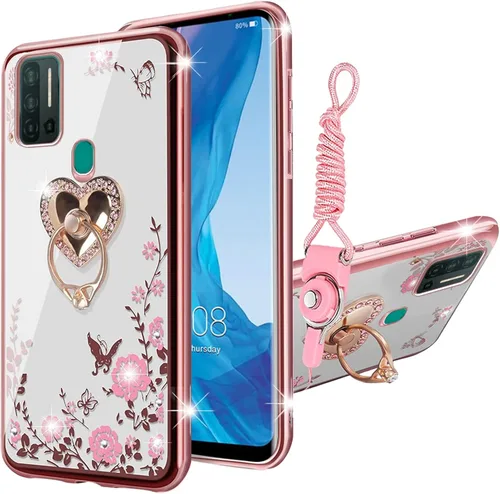 Vista 9 de Funda para Ulefone Note 11P para mujer, con purpurina, transparente, de lujo, suave, TPU con correa para lápiz capacible, para Ulefone Note 11P