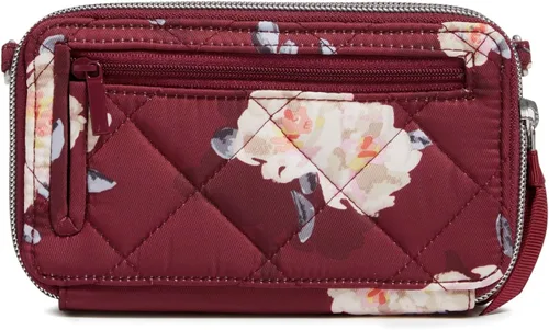 Vista 4 de Bolso cruzado todo en uno de sarga de rendimiento para mujer con protección RFID