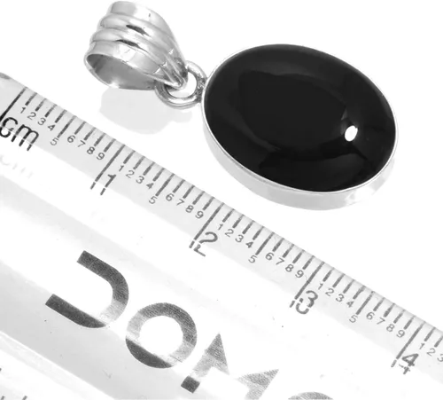 Vista 2 de JEWELOPORIUM Colgante de plata de ley 925 hecho a mano para mujer de 12 x 16 con piedras preciosas ovaladas, joyería de plata bohemia para regalo