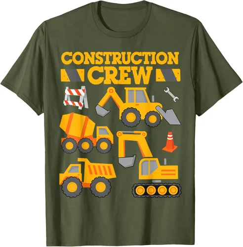 Vista 52 de Construction Crew Worker Excavator - Camiseta para niños y niñas Negro