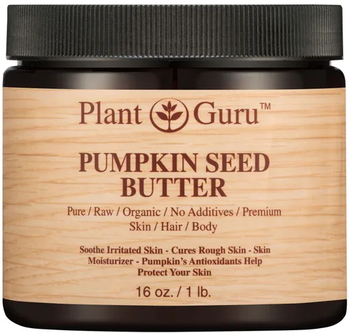 Vista 2 de Mantequilla corporal de semillas de calabaza, 4 onzas, 100% pura cruda, fresca, natural, prensada en frío. Hidratante para la piel, cuerpo