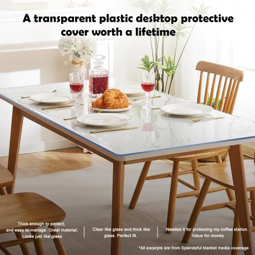 Vista 7 de Protector de PVC transparente para mesa pequeña, 12 x 12 pulgadas, varios tamaños, protector plástico para mesa rectangular, mesita de noche, tapete