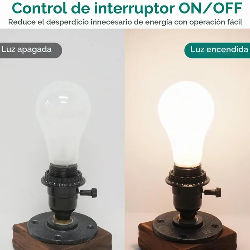 Vista 6 de DiCUNO Reemplazo de enchufe de lámpara E26 con certificación UL, perilla del interruptor de giro para encendido/apagado, enchufe de luz de base